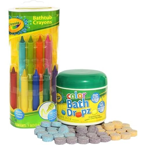 Crayola Bathtub Crayons with Crayola Color Bath Drops 60 tablets
