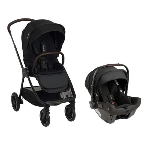 Nuna TRIV next + PIPA urbn Baseless Infant Car Seat Travel System - Caviar / Chocolate