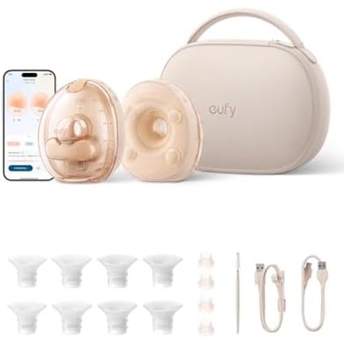 eufy Heated Massage Wearable Breast Pump S2 Pro, Charging Case