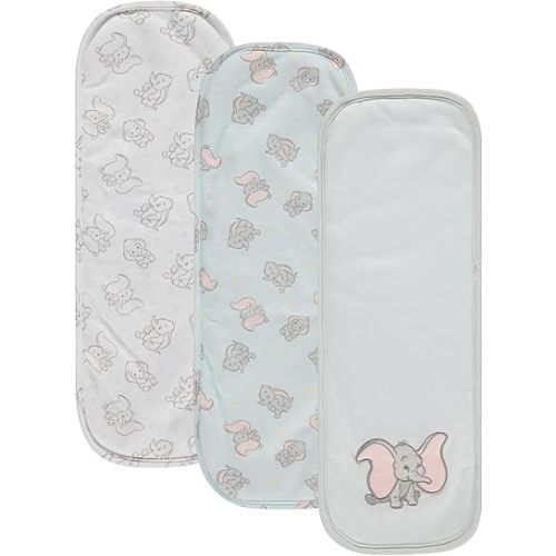 Disney Baby Burp Cloths 3 Pack – 100% Cotton – Mickey Mouse, Minnie Mouse, Winnie The Pooh, Dumbo – Soft & Absorbent Newborn Essentials for Boys & Girls