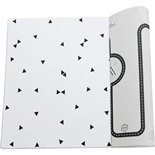 LITTLE Bot Ofie Mat, Soft Baby Play mat, Reversible Foam Floor mat, 6.5 ft x 4.5 ft, Durable and Non-Toxic (Country Road, Large)