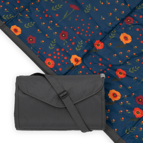 Outdoor Blanket - Midnight Poppy – Little Unicorn USA
