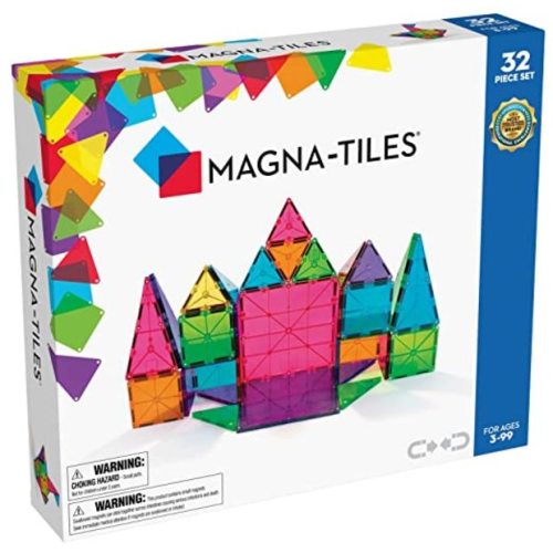 Magna-Tiles 32-Piece Clear Colors Set