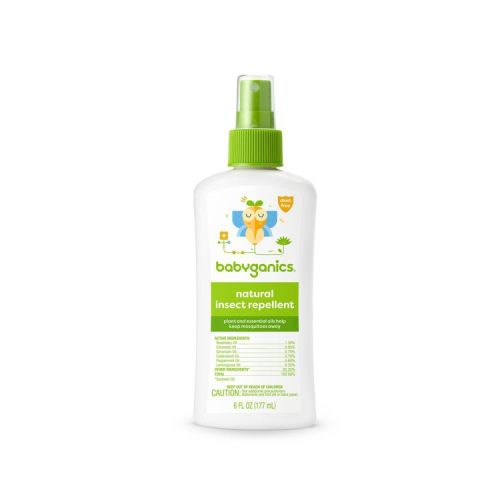 Babyganics 6oz Natural DEET Free Insect Repellent: Pump Spray, Skin Safe, Repels Gnats & Biting Flies