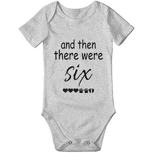And Then There Were Six Boys Bodysuit Cotton Onsie Outfits Clothing Baby Bodysuit Gift for Girl/Boy