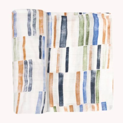 Deluxe Muslin Swaddle, Weston Stripe