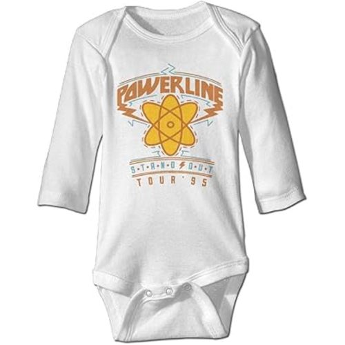 Pengshiliu Powerline Baby Climbing Long Sleeve Bodysuit White