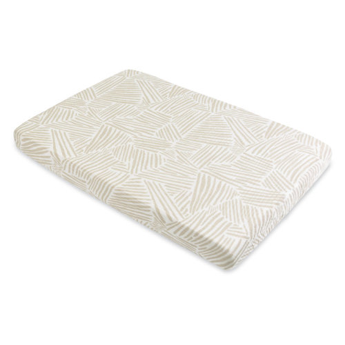 babyletto Oat Stripe Mini Crib Sheet In Muslin Cotton & Reviews | Wayfair
