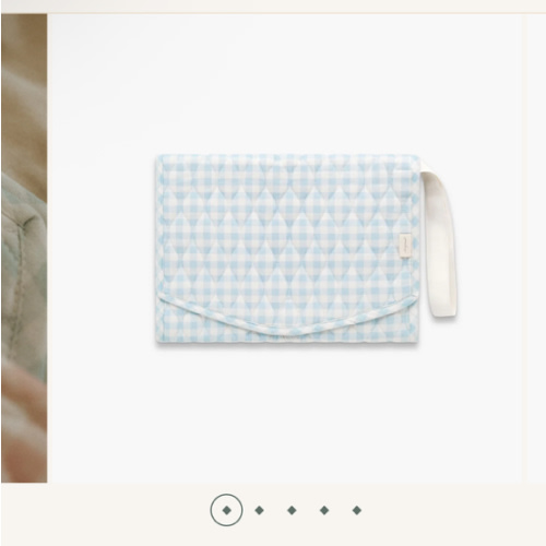 Portable Changing Pad - Blue Gingham