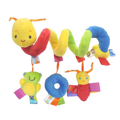 STPToys Car Seat Hanging Toys,Spiral Activity Plush Stroller Toys Sensory Toys for Crib Mobile Bassinet Infant Toys for 0 6 12 Months Gifts