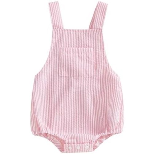 Infant Baby Girl Boy Romper Bodysuit Striped Sleeveless Jumpsuit Overalls One Piece Outfit Summer Clothes
