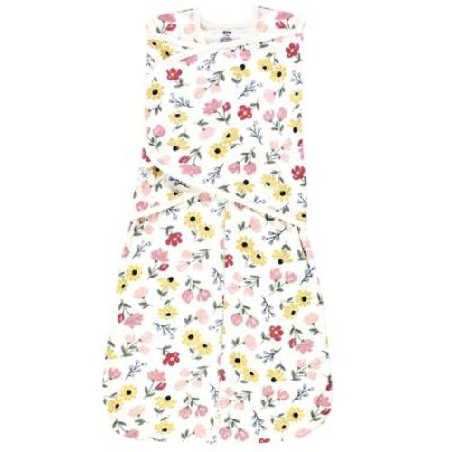 Hudson Baby Infant Girl Convertible Swaddle Sleep Sack, Soft Painted Floral, 3-9 Months