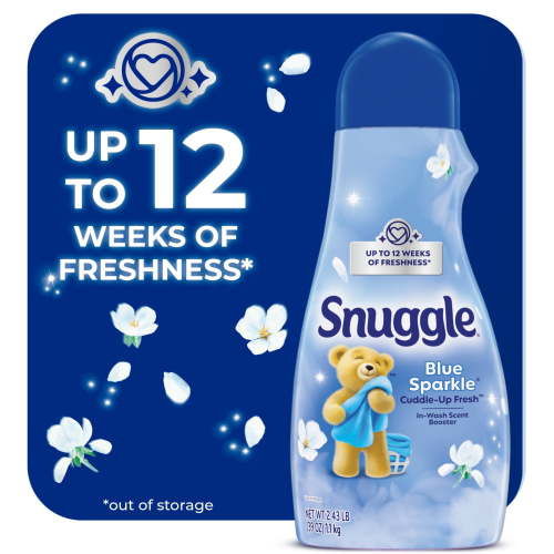 Snuggle Laundry Scent Booster Blue Sparkle 39 oz, Fresh Fragrance, Dissolves in All Water Temp