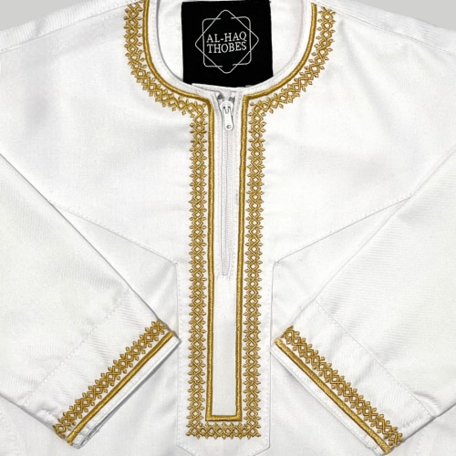 White Omani Thobes For Kids | Kids white Omani Thobes – Al-Haq Thobes