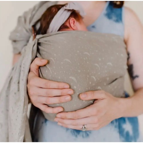 Luna Ring Sling Baby Carrier - Taupe Moon & Star Linen | hope&plum