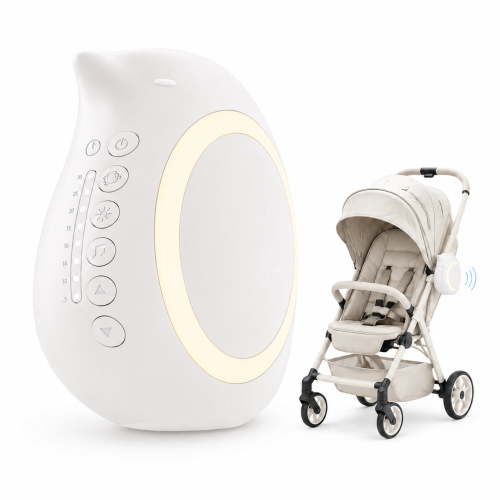 INSMART Baby Stroller Rocker, Portable Bird-Shaped Soother with White Noise, Bluetooth Speaker, 5-Level Vibration & Night Light, Rechargeable USB Sleep Aid for Crib, Car Seat & Travel