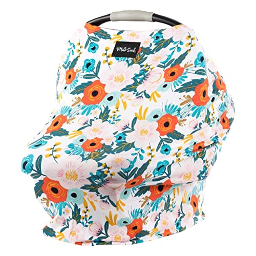 Milk Snob Original 5-in-1 Cover - Nursing Cover for Breastfeeding - Baby Car Seat Cover, Carseat Canopy & Stroller - Essential All-in-One Cover - Gift for Mom, Baby (Magnolia)