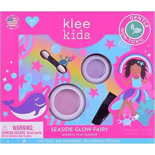 Luna Star Klee Kids Mini Play Makeup Kit. Gentle and Non-Toxic. Kid-Friendly. Made in USA. (Seaside Glow Fairy)
