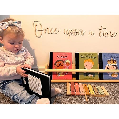 Once Upon a Time Sign for Nursery Decor, Wood Sign Wall Decor for Toddlers Reading Corner Kids Room Family Bookshelf Home Décor Birthday Present DIY Decoration