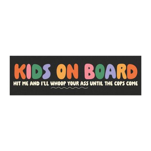 Custom Bumper Magnet Kids on Board 10" x 3"