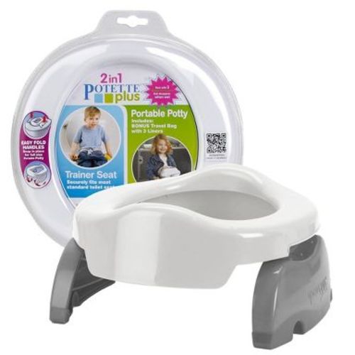 Kalencom Potette Plus 2-in-1 Portable Potty Trainer Seat White