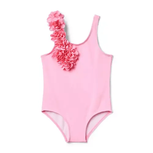 Girl Pinky Swear Recycled Rosette Swimsuit by Janie and Jack