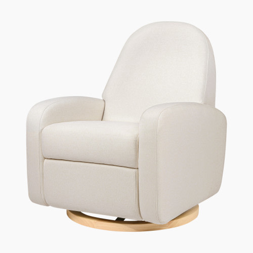babyletto Nami Glider Recliner - Performance Cream Eco-Weave With Light Wood Base