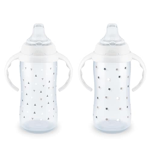 NUK Learner Cup 6+ Months Timeless Collection Amazon Exclusive 10 Oz  BPA Free Spill Proof Sippy Cup 2 Count (Pack of 1)