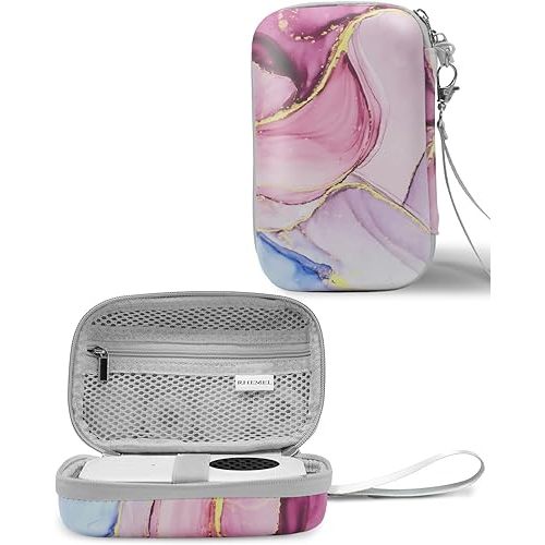 Label Maker Case, EVA Travel Case with Designed Pattern, Compatible with D30, P21, E10, D110 Label Maker, Pink Glow