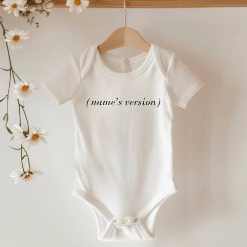 custom name's version®, mommy's version fan merch Newborn Gift, Funny Onesie®, Newborn Baby Onesie®, meet me at midnight Onesie®, New Baby