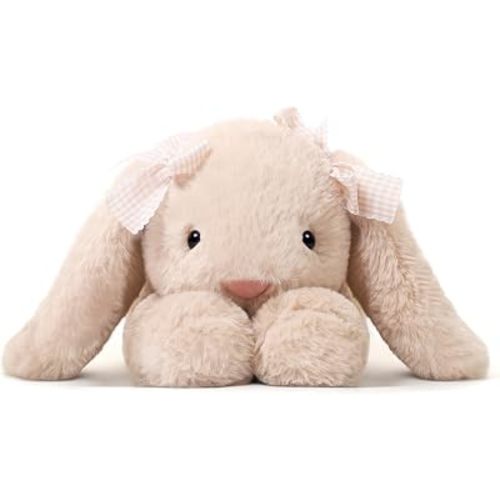 Pink Bunny Stuffed Animal Plush Toy, Premium and Cute Rabbit for Easter Christmas Day Gifts, 13.8 Inches Soft Companion for Babies Children Adults