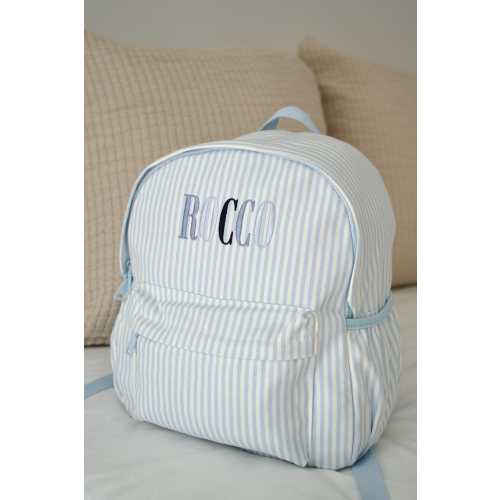 Personalised Kids Backpack with Embroidered Name Cotton Canvas Preschool First Day | Frankie