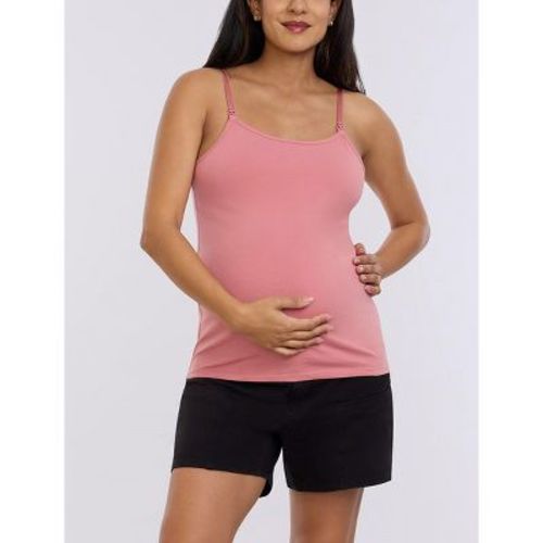 Women's Clip Down Nursing Tank Top Cami - Dusty Rose - Size: Large - Motherhood Maternity