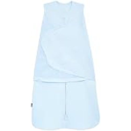 HALO SleepSack Swaddle | Cotton | 1.5 TOG | 68-75°F | 6-12 lbs |Baby Blue | 3-Way Swaddle: Arms In, Hands-to-Face or Arms Out | Double Zipper for Easy Changes | Hip-Healthy Design | Newborn 0-3 Months