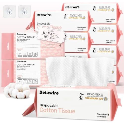 800 Count Soft Dry Wipe Dot Texture, 10 Pack