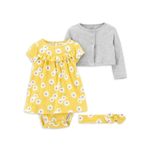 Carter's Child of Mine Baby Girl Cardigan and Dress Set, 3-Piece, Sizes Preemie-24 Months