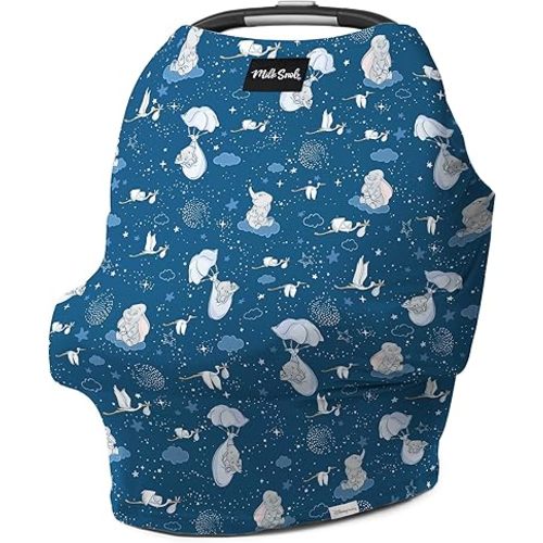 Milk Snob Original Disney 5-in-1 Baby Cover, Breastfeeding, Car Seat, Carrier, Stroller, High Chair, Shopping Cart, Canopy, Baby Shower Gender Neutral Gifts, Nursing Top (Dumbo Dreams)