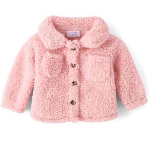 The Children's Place Baby Girls Long Sleeve Jacket Pink 6-9 M