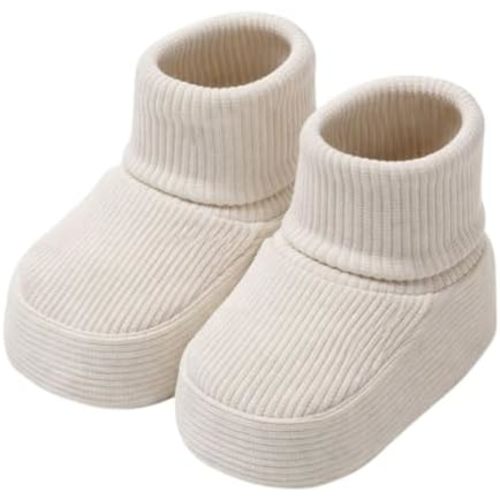 CEOBABY Baby Booties 0–3 Months, Newborn Shoes, Soft Cotton Infant Bootie Socks, Stay-On Baby Shoes for Boys & Girls