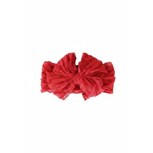Christmas Ruffle Knit Headband | Candy Red