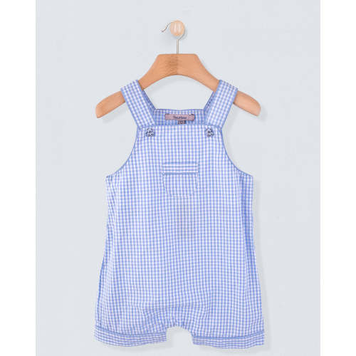 Starboard Blue Gingham Shortall - FLEURISSE - 12/18M