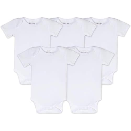Burt's Bees Baby Bodysuits, Short Sleeve and Long Sleeve One-Pieces, 100% Organic Cotton