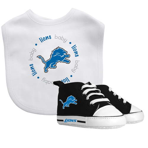 BabyFanatic 2 Piece Bib and Shoes - NFL Detroit Lions - White Unisex Infant Apparel - Walmart Business Supplies