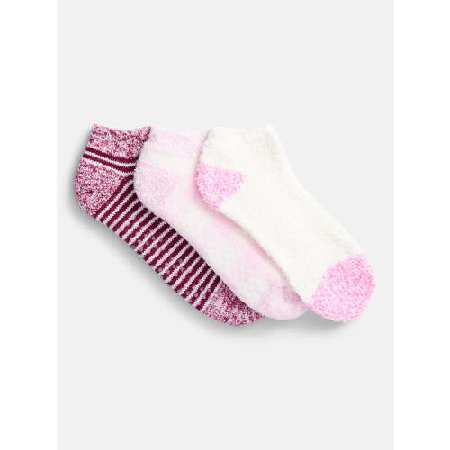 Joyspun Women's Double Layer Low Cut Lounge Socks, 3 Pack, Shoe Sizes 4-10