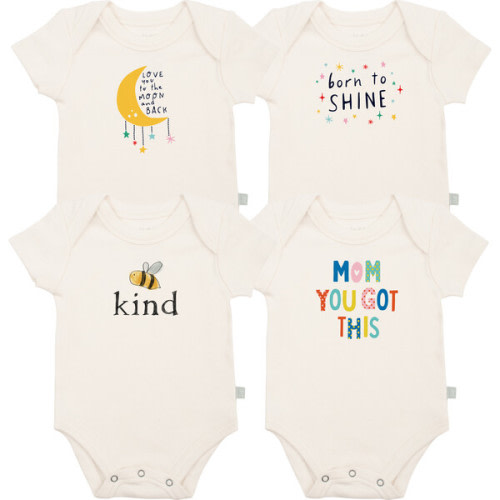 Graphic Bodysuit Set, Inspiring 4 Pack + 1 Free - Finn + Emma | Maisonette