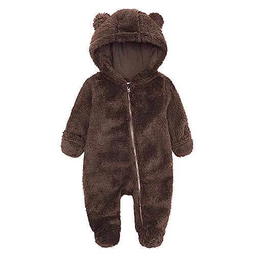Curipeer Infant Baby Outfit Bodysuit Fleece Bunting Footed Sleeper 0-12M