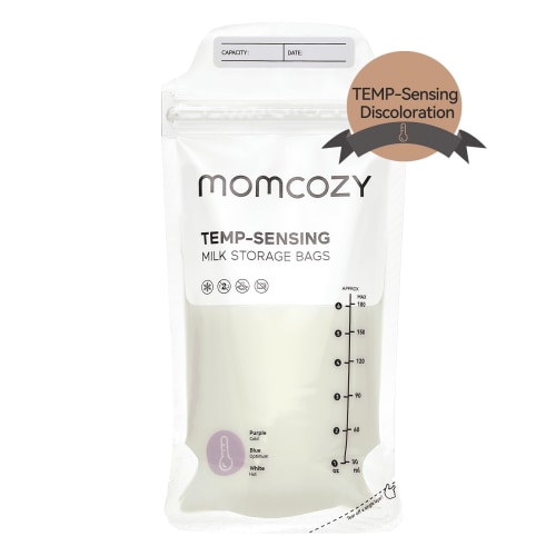 Momcozy Breastmilk Storage Bags 120 Ct, Temp-Sensing Discoloration Breastfeeding Storage Bag 6oz/180ml HSA/FSA Eligible