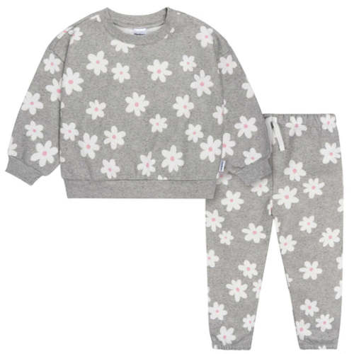 2-Piece Baby & Toddler Girls Big Daisies Sweatshirt & Pant Set