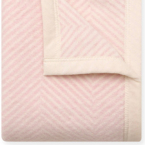 Harborview Herringbone Ballet Pink Mini Blanket