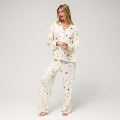 All American Long PJ Set in Parfait Floral